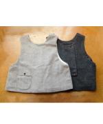 ヘリンボンウールシャギー　2wayベスト